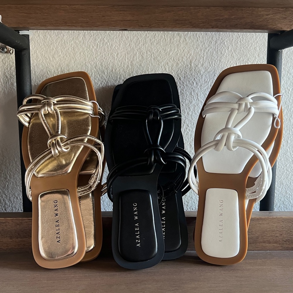 Bundle of 3 pairs Azalea Wang 'Stetson' sandals
